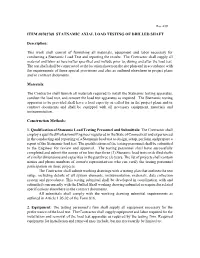 Item #0702768 Statnamic Axial Load Testing of Drilled Shaft