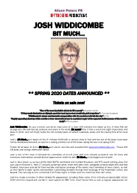 Josh Widdicombe Bit Much…