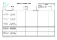 Odonata Recording Form