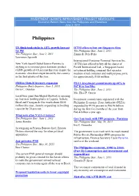 Philippines and Elsewhere June 3, 2011
