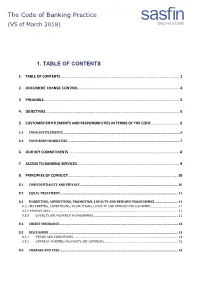 The Code of Banking Practice
