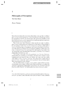 1 Philosophy of Perception