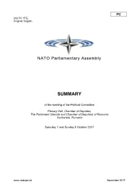 Bucharest Meeting Summary