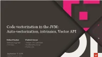 Code Vectorization in the JVM: Auto-Vectorization, Intrinsics, Vector API