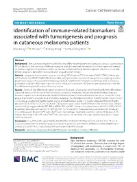 Downloaded from the TCGA Data Portal Expressed Genes (Degs) Between Primary Melanoma and (Https​://Tcga-Data.Nci.Nih.Gov/Tcga/) [10]