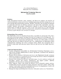 Information Technology Director Class Description