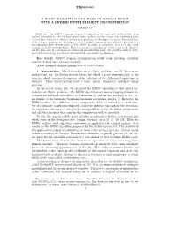 Tr2005-865 a Bddc Algorithm for Flow in Porous Media