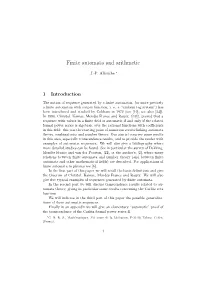 Finite Automata and Arithmetic