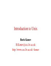 Introduction to Unix