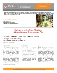 Statistics As a Condemned Building: a Demolition and Reconstruction Plan