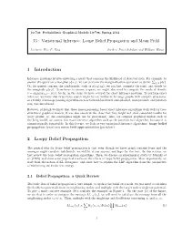 13 : Variational Inference: Loopy Belief Propagation and Mean Field