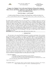 Compare the Multiple Criteria Decision Methods of Human