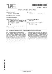 Composition for Use in Treating and Preventing Inflammation Related Disorder