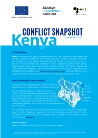 CONFLICT SNAPSHOT Kenya December 2020 Introduction