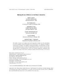 Making Sense of Metrics in the Music Industries
