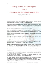 Part of Fortune and Part of Spirit Part 2 with Quotations and Studied