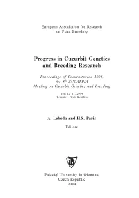 Proceedings of Cucurbitaceae 2004 the 8Th EUCARPIA