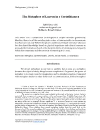 The Metaphor of Leaven in 1 Corinthians 5