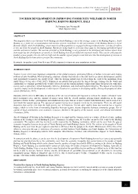 Tourism Development in Improving Community Welfare in North Badung, Badung Regency, Bali