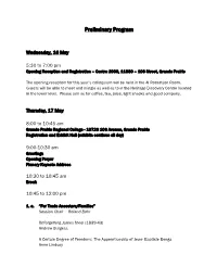 Colloquium Program