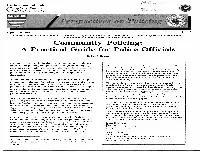 Community Policing: a Practical Guide for Police Officials