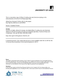Effect of Cooling Rate and Chromium Doping on the Microstructure of Al-25 At.% Ni Raney Type Alloy