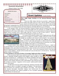 Grant Updates by Ann Garceau