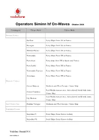 Operatore Siminn Hf On-Waves Ottobre 2008