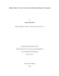 “Right to Refusal”: Practices of Consent in the Pittsburgh Swing Dance Community