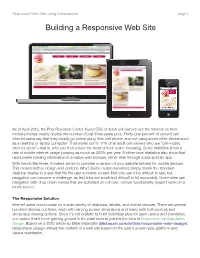 Building a Responsive Web Site