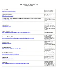 E-Book Resource List