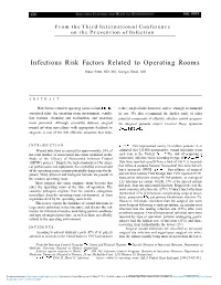 Infectious Risk Factors Related to Operating Rooms