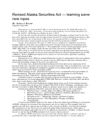 Revised Alaska Securities Act — Learning Some New Ropes