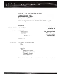 Symphony Haydn & Khachaturian Program