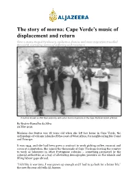 The Story of Morna: Cape Verde's Music of Displacement and Return
