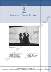 Chapter 3: Measures of Central Tendency