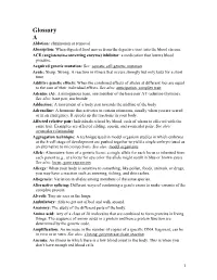 Glossary a Ablation: Elimination Or Removal Absorption: When Digested Food Moves from the Digestive Tract Into the Blood Stream
