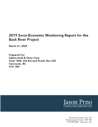 2019 Socio-Economic Monitoring Report for the Back River Project