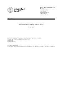 Essays on Innovation and Contest Theory