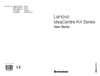 Ideacentre K4 Series User Guide