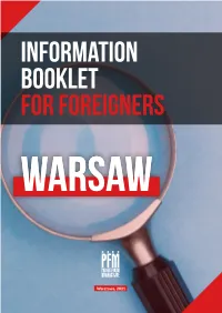 Information Booklet for Foreigners Warsaw