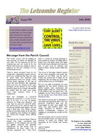 Inside This Issue: Message from the Parish Council