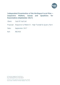 Inspectors Matters, Issues and Questions for Examination (September 2017)