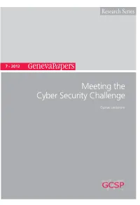 Meeting the Cyber Security Challenge