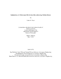 Optimization of a Turboramjet Hot Section with an Interstage Turbine Burner