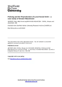 Policing and the Reproduction of Local Social Order : a Case Study Of