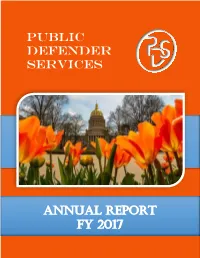 Public Defender Services Annual Report Fy 2017