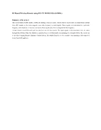 RF Based Wireless Remote Using RX-TX MODULES (434Mhz.)