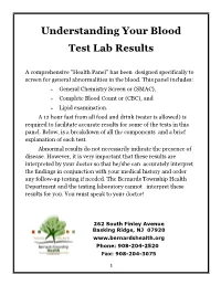 Understanding Your Blood Test Lab Results