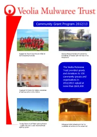 Community Grant Program 2012/13